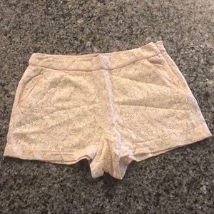 Forever 21 Pale Pink Lace Shorts